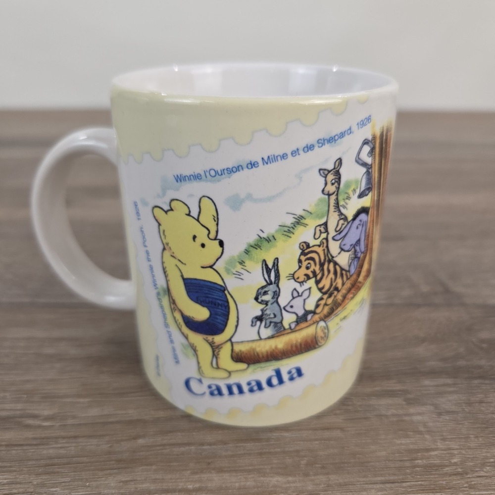 Rare Walt Disney World Canada Ceramic Mug 1996 Vintage Winnie the Pooh